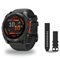 Garmin fenix 8 47mm Smartwatch + QuickFit 22 Band Package — 47 mm, AMOLED, Slate Gray with Black Band