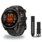 Garmin fenix 8 47mm Smartwatch + QuickFit 22 Band Package — 47 mm, PRO - AMOLED, Sapphire, Carbon Gray DLC Titanium with Bla…