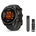 Garmin fenix 8 47mm Smartwatch + QuickFit 22 Band Package — 47 mm, PRO - AMOLED, Sapphire, Carbon Gray DLC Titanium with Bla…