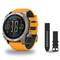 Garmin fenix 8 47mm Smartwatch + QuickFit 22 Band Package — 47 mm, AMOLED, Sapphire, Titanium with Spark Orange/Graphite Band
