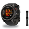 Garmin fenix 8 51mm Smartwatch + QuickFit 26 Band Package — 51 mm, PRO - AMOLED, Sapphire, Carbon Gray DLC Titanium with Bla…