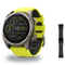 Garmin fenix 8 51mm Smartwatch + QuickFit 26 Band Package — 51 mm, Solar, Sapphire, Titanium with Amp Yellow/Graphite Band