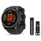 Garmin fenix 8 51mm Smartwatch + QuickFit 26 Band Package — 51 mm, PRO - AMOLED, Sapphire, Carbon Gray DLC Titanium with Bla…