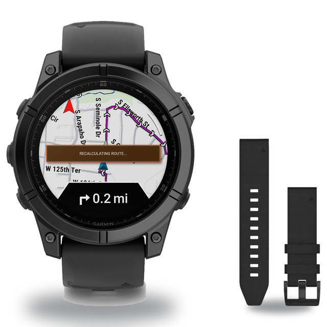 Garmin fenix E 47mm Smartwatch + QuickFit 22 Band Package — includes Garmin fenix E Premium Multisport GPS Adventure Smartwa…