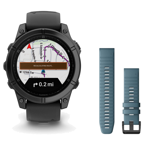 Garmin fenix E 47mm Smartwatch + QuickFit 22 Band Package — includes Garmin fenix E Premium Multisport GPS Adventure Smartwa…