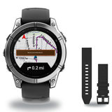 Garmin fenix E 47mm Smartwatch + QuickFit 22 Band Package — Stainless Steel