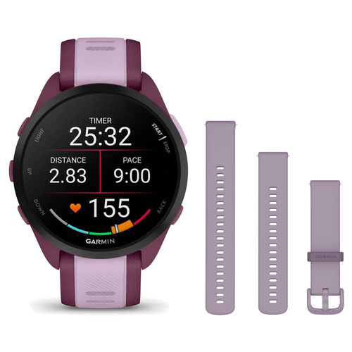 Garmin Forerunner 165 Music Smartwatch + Quick Release 20mm Band Package — includes Garmin Forerunner 165 Music GPS Running…