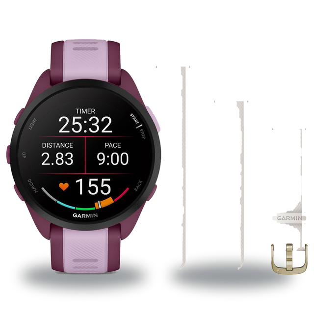 Garmin Forerunner 165 Music Smartwatch + Quick Release 20mm Band Package — includes Garmin Forerunner 165 Music GPS Running…