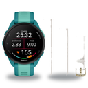 Garmin Forerunner 165 Music Smartwatch + Quick Release 20mm Band Package — Turquoise/Aqua