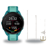 Garmin Forerunner 165 Music Smartwatch + Quick Release 20mm Band Package — Turquoise/Aqua