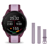Garmin Forerunner 165 Music Smartwatch + Quick Release 20mm Band Package — Berry/Lilac
