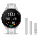 Garmin Forerunner 165 Music Smartwatch + Quick Release 20mm Band Package — Mist Gray/Whitestone