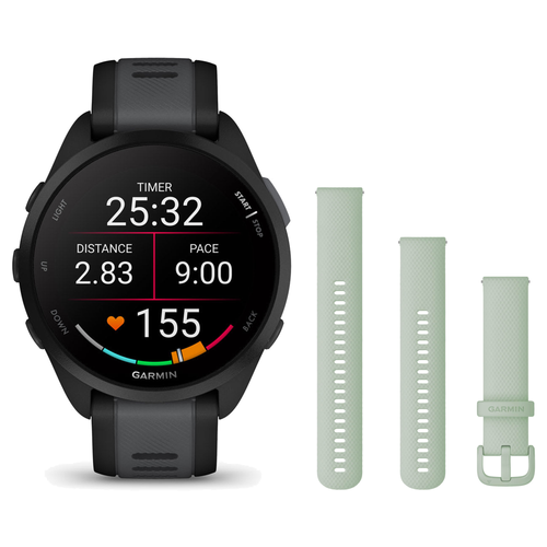 Garmin Forerunner 165 Smartwatch + Quick Release 20mm Band Package — includes Garmin Forerunner 165 GPS Running Smartwatch,…