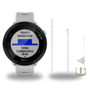 Garmin Forerunner 55 Smartwatch + Quick Release 20mm Band Package — White