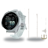 Garmin Forerunner 570 42mm Smartwatch + Quick Release 20mm Band Package — 42mm, Cloud Blue / Translucent Whitestone