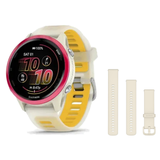 Garmin Forerunner 570 42mm Smartwatch + Quick Release 20mm Band Package — 42mm, Raspberry / Translucent Bone