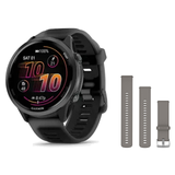 Garmin Forerunner 570 47mm Smartwatch + Quick Release 22mm Band Package — 47mm, Slate Gray / Translucent Black