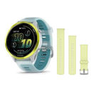 Garmin Forerunner 570 47mm Smartwatch + Quick Release 22mm Band Package — 47mm, Amp Yellow / Translucent Whitestone