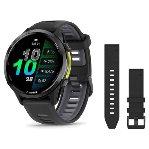 Garmin Forerunner 970 Smartwatch + QuickFit 22 Band Package — includes Garmin Forerunner 970 GPS Running Smartwatch with Map…