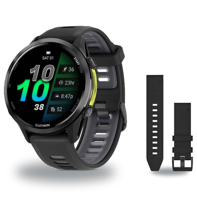 Garmin Forerunner 970 Smartwatch + QuickFit 22 Band Package — includes Garmin Forerunner 970 GPS Running Smartwatch with Map…