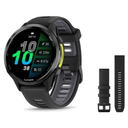 Garmin Forerunner 970 Smartwatch + QuickFit 22 Band Package — Carbon Gray DLC Titanium with Black Case and Black/Translucent…