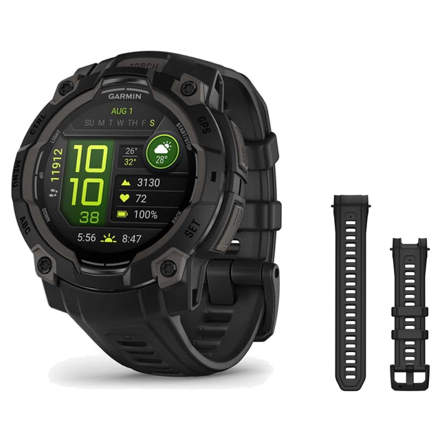 Garmin Instinct 3 45mm Smartwatch + 22mm Band Package — includes Garmin Instinct 3 Rugged GPS Smartwatch, Garmin Instinct 3…