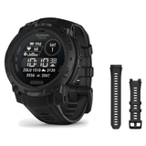 Garmin Instinct 3 45mm Smartwatch + 22mm Band Package — 45 mm, Instinct 3 – Solar, Tactical, Black