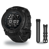 Garmin Instinct 3 45mm Smartwatch + 22mm Band Package — 45 mm, Instinct 3 – Solar, Tactical, Black