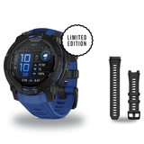 Garmin Instinct 3 45mm Smartwatch + 22mm Band Package — 45 mm, Instinct 3 – AMOLED, Bolt Blue/Black