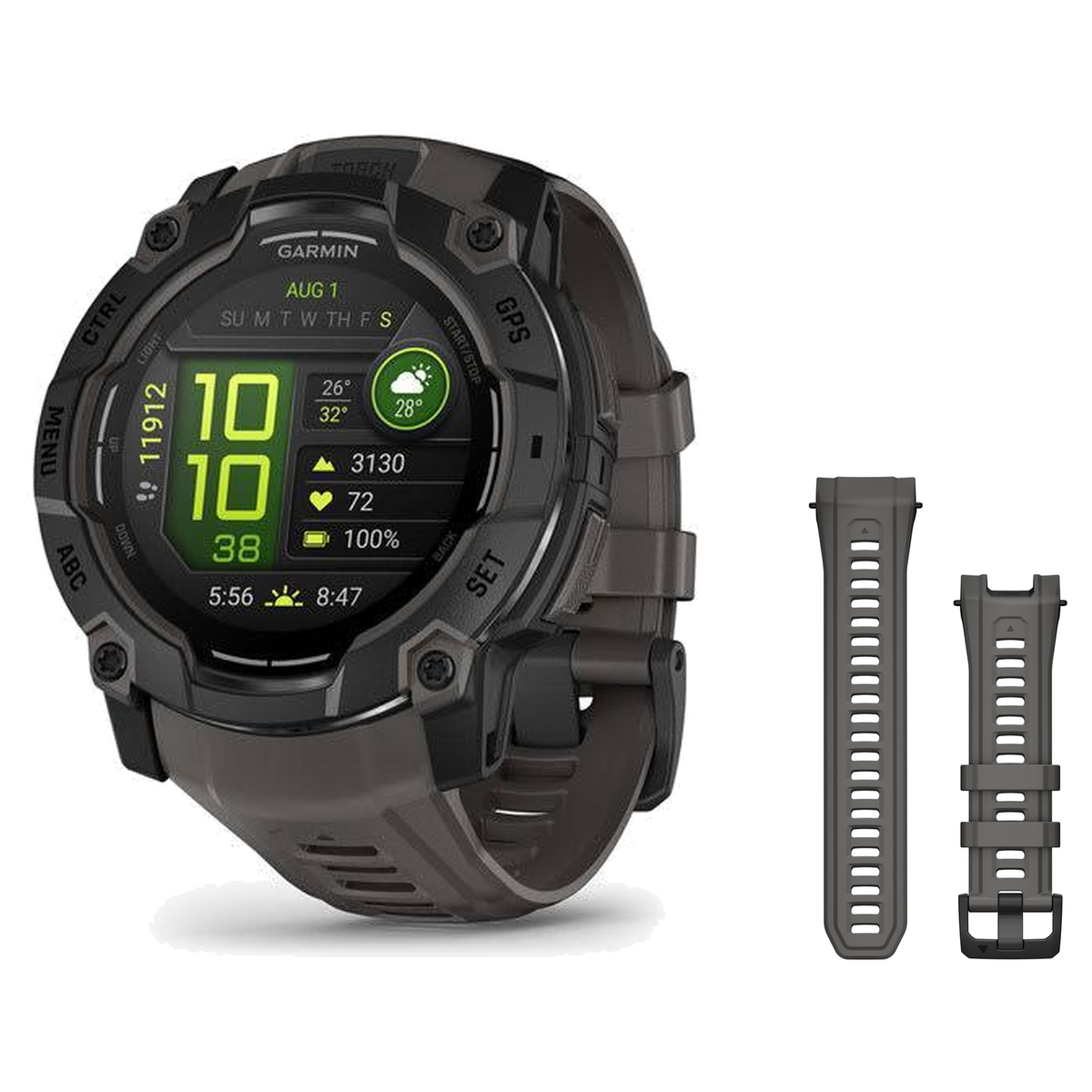 Garmin Instinct 3 50mm Smartwatch + 26mm Band Package — includes Garmin Instinct 3 Rugged GPS Smartwatch, Garmin Instinct 3…