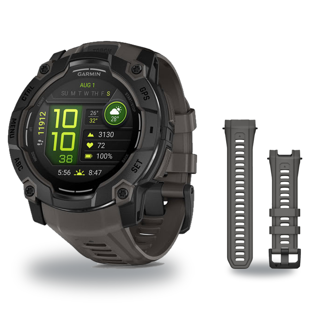 Garmin Instinct 3 50mm Smartwatch + 26mm Band Package — includes Garmin Instinct 3 Rugged GPS Smartwatch, Garmin Instinct 3…
