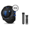 Garmin Instinct 3 50mm Smartwatch + 26mm Band Package — 50 mm, Instinct 3 – AMOLED, Black/Bolt Blue