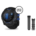 Garmin Instinct 3 50mm Smartwatch + 26mm Band Package — 50 mm, Instinct 3 – AMOLED, Black/Bolt Blue