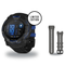 Garmin Instinct 3 50mm Smartwatch + 26mm Band Package — 50 mm, Instinct 3 – AMOLED, Black/Bolt Blue