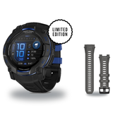 Garmin Instinct 3 50mm Smartwatch + 26mm Band Package — 50 mm, Instinct 3 – AMOLED, Black/Bolt Blue
