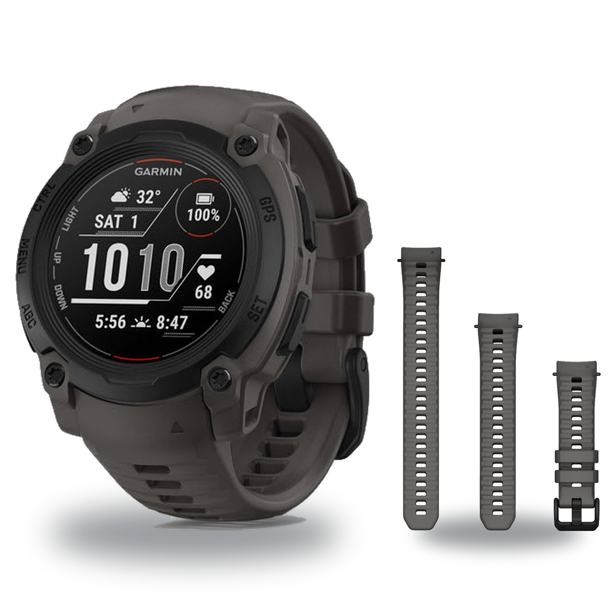 Garmin Instinct E 40mm Smartwatch + 20mm Band Package — 40 mm, Instinct E, Black/Charcoal