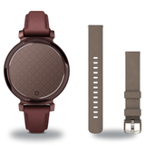 Garmin Lily 2 Classic Smartwatch + 14mm Band Package — Dark Bronze with Mulberry Leather Band