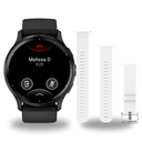 Garmin Venu 3 Smartwatch + Quick Release 22mm Band Package — Slate Stainless Steel