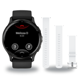 Garmin Venu 3 Smartwatch + Quick Release 22mm Band Package — Slate Stainless Steel