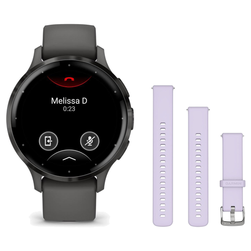 Garmin Venu 3S Smartwatch + Quick Release 18mm Band Package — includes Garmin Venu 3S Compact AMOLED GPS Smartwatch, Garmin…