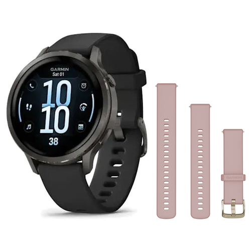 Garmin Venu 4 41mm Smartwatch + Quick Release 18mm Band Package — includes Garmin Venu 4 - 41mm AMOLED GPS Smartwatch with H…