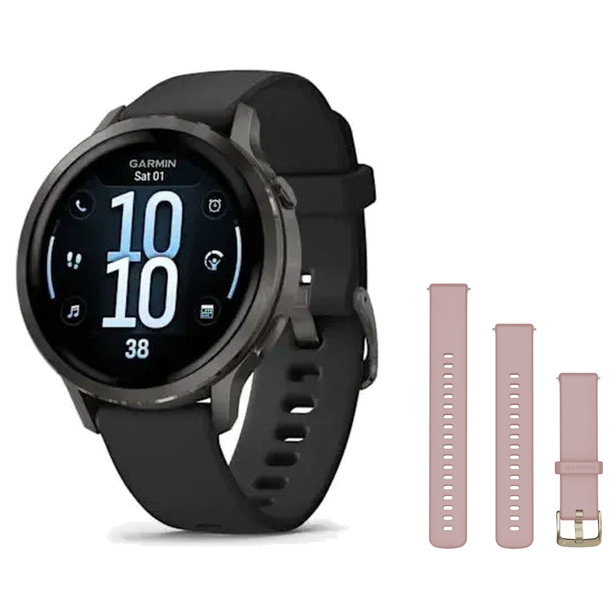 Garmin Venu 4 41mm Smartwatch + Quick Release 18mm Band Package — includes Garmin Venu 4 - 41mm AMOLED GPS Smartwatch with H…