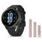 Garmin Venu 4 41mm Smartwatch + Quick Release 18mm Band Package — Slate / Black Silicone
