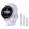 Garmin Venu 4 41mm Smartwatch + Quick Release 18mm Band Package — Silver / Periwinkle