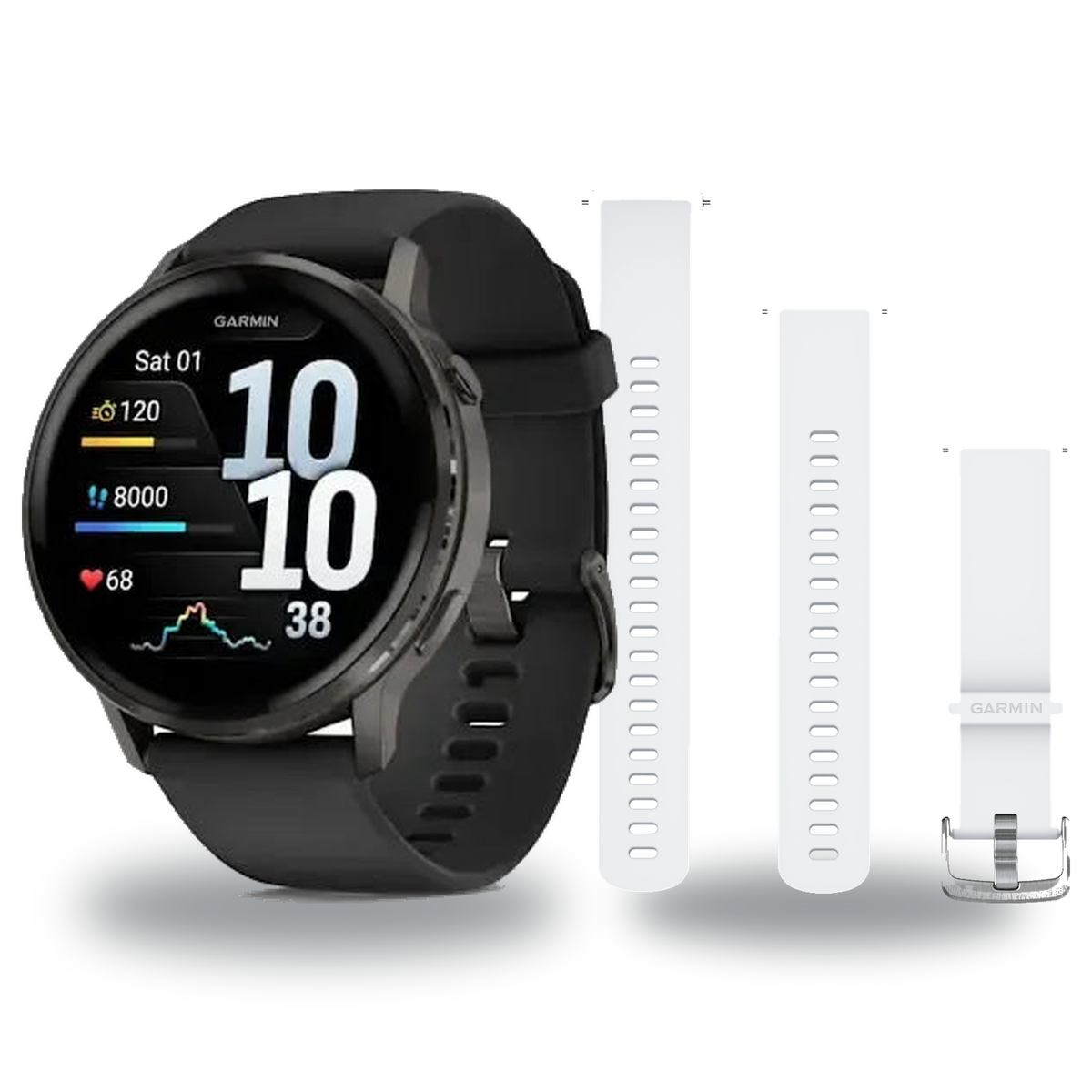 Garmin Venu 4 45mm Smartwatch + Quick Release 22mm Band Package — includes Garmin Venu 4 - 45mm AMOLED GPS Smartwatch with L…