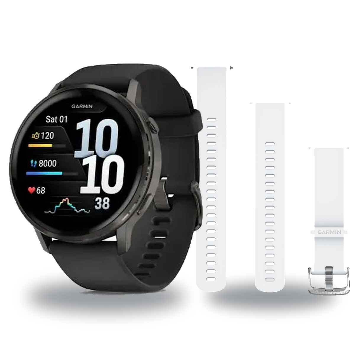 Garmin Venu 4 45mm Smartwatch + Quick Release 22mm Band Package — includes Garmin Venu 4 - 45mm AMOLED GPS Smartwatch with L…