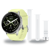 Garmin Venu 4 45mm Smartwatch + Quick Release 22mm Band Package — Silver / Citron