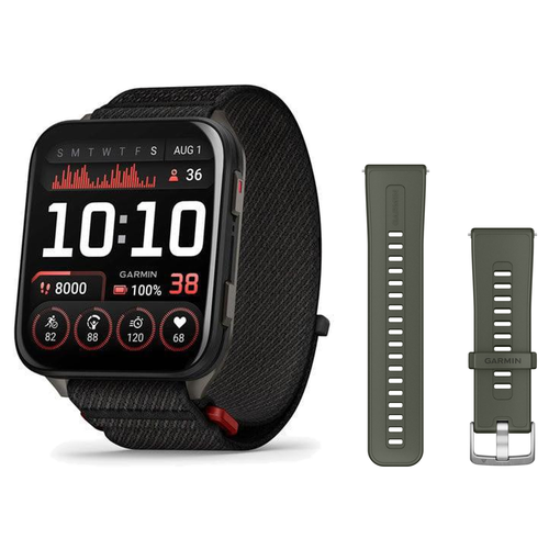 Garmin Venu X1 Smartwatch + Quick Release 24mm Band Package — includes Garmin Venu X1 2-Inch AMOLED Titanium Caseback Fitnes…