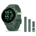 Garmin vivoactive 6 Smartwatch + Quick Release 20mm Band Package — Metallic Jasper Green
