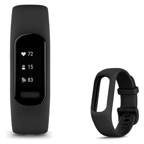 Garmin vivosmart 5 Tracker + Replacement Band Package — Black